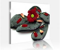 Acrylglasbild 50x50cm Wellness Steine Blume Feng Shui Glasbild Bilder Acrylglas Acrylglasbilder Wandbild 14C579, Acrylglas Größe3:50cmx50cm