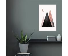 artboxONE Poster 30x20 cm Natur Scandinavian Mountain Scene grau hochwertiger Design Kunstdruck - Bild Natur von Linsay Macdonald