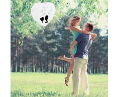 Relaxdays 10025186 Pinata Hochzeit, Herzpinata zum Aufhängen, Hochzeitspinata zum selbst Befüllen, aus Papier, Piñata, weiß