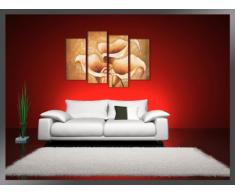 Visario Leinwandbilder 6139 Bild auf Leinwand Blumen, 130 x 80 cm, 4 Teile