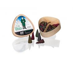 Crottendorfer Räucherkerzen - in einer dekorativen Spanschachtel - bestehend aus verschiedenen Größen Bunter Mischung - 40er Set - Made in Germany