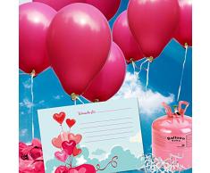 galleryy.net 50 Ballonflugkarten zur Hochzeit GELOCHT, Flugkarten für Hochzeitsballons im Set zum Hochzeitsspiel im Ballonflugkartenset - Hochzeit Herzballons