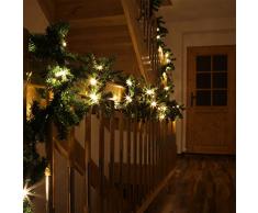 Große LED Tannengirlande mit Beleuchtung 10 Meter Girlande Weihnachten