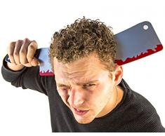 Scherz-Artikel Beil im Kopf Fasching geteilt Blut Karneval Halloween Kostüm Verkleidung Horror Zombie Spielzeug Apokalypse