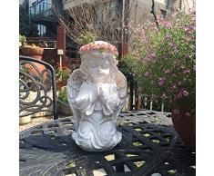 Garten im Freien Deko-Figur Dekorativer Engel Figur Wasserdicht Harz Garten Statue Für Hof Landschaft Rasen Dekoration Handwerk Geschenk - 16 * 12 * 24 Cm girl-large