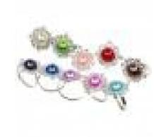 MagiDeal 12x Perle Serviettenring Serviettenhalter Servietten Ringe Bunte 50*25*45mm