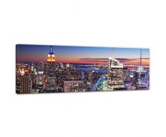 Bilderdepot24 Leinwandbild New York, New York - 90 x 30 cm - fertig gerahmt, direkt vom Hersteller