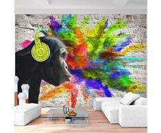 Fototapete Graffiti Affe 396 x 280 cm Vlies Wand Tapete Wohnzimmer Schlafzimmer Büro Flur Dekoration Wandbilder XXL Moderne Wanddeko - 100% MADE IN GERMANY - Runa Tapeten 9169012a
