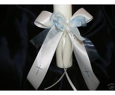 Kerzenschleife für Taufkerze Kommunionkerze Junge Mädchen 3-6 cm Durchmesser T-156