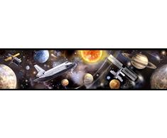 RoomMates - Wandsticker SpaceTravel Bordüre 12,8 cm x 4,5 m