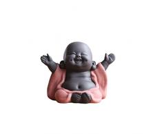 Healifty Kreative Buddha Statuen Keramik Kleine Niedliche Buddha Statue Mönch Figur Kreative Baby Handwerk Puppen Ornamente Geschenk Chinesische Zarte Keramik Kunst Und Handwerk