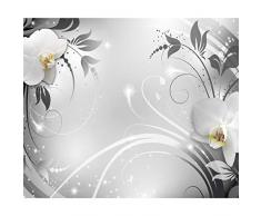 decomonkey Fototapete Abstrakt Orchidee 350x256 cm XL Tapete Wandbild Wandbild Bild Fototapeten Tapeten Wandtapete Wandtapete Blumen Ornament Modern