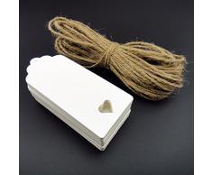 eKunSTreet /® 50tlg 60mm Blumen Braun Kraft Geschenk Anh/änger Papieranh/änger H/ängeetiketten Anh/ängeetiketten mit 1mm 1-Ply Faden Tags Labels zum Hochzeit Party DIY Karten Selbstgestalten Preis Etiketten Schilder Anh/änger Papier
