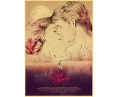 Baobaoshop Rahmenlose Raumdekoration klassischer Film Dirty Dance Poster Retro-Druck Poster Kunstdruck Leinwand 57X80CM