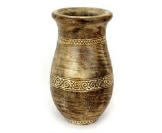 Wuona Objects Holz Vase 49 cm - Palmholz Timor - Handarbeit Dekovase Standvase