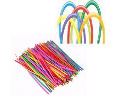 Pixnor Modellierballons – 100 Stück (zufällige Farbe)