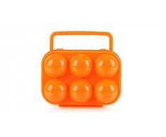 BrilliantDay Eier Aufbewahrungsbox Eierbehälter Vorratsdose Fach Multi in Kühlschrank Outdoor Picknick Camping Farbe Zufällig LianLe (Orange, 6 Fach)