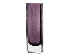 LEONARDO - Lucente - Kastenvase/Vase - Glas - Lila/Violett - (LxBxH): 10 x 5 x 33 cm