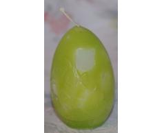 hangefertigte Oster-Ei-Kerze mit Motiv - limone