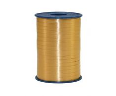 C.E. PATTBERG Geschenkband gold, 500 Meter Ringelband 5 mm zum Basteln, Dekorieren & Verpacken von Geschenken zu jedem Anlass