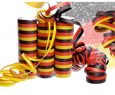 TK Gruppe Timo Klingler 3X Luftschlangen Deutschland schwarz, rot, gelb (Gold), als Deko, Dekoration, Partydeko für Fußball, Handball bei Party, Public Viewing