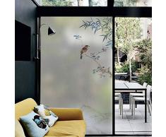 JJZZ Fensterfolie Wohnzimmer Küche Schlafzimmer Schiebetür Fenster elektrostatisch matt Glasdekorfolie transparent undurchsichtig