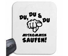 Mousepad (Mauspad) "Oktoberfest München Wiesn Junggesellenabschied Volksfest Hofbräu Reeperbahn" für ihren Laptop, Notebook oder Internet PC .. (mit Windows Linux usw.) in Weiß