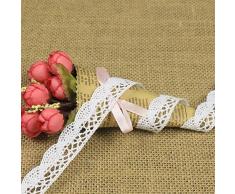 20 Meter Spitzenborte weiß Spitzenbordüre Vintage Spitzenband Dekoband,Spitze, Schleife,Schleifenband Weihnachts Hochzeit Borduere Geschenk