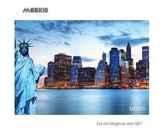 MEEKIS Gemälde DIY Ölgemälde nach Nummer Die Freiheitsstatue und Manhattan Einzigartige Geschenke für Paare und Freunde 40x50cm mit Rahmen