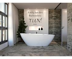 WANDTATTOO / Wandsticker w014 Spruch Goethe Erfolg hat drei Buchstaben Tun 40x36, schwarz