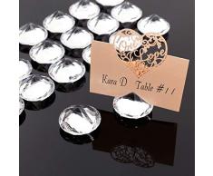 20er Tischkartenhalter Diamant Namensschild Hochzeit Kommunion Tischdeko