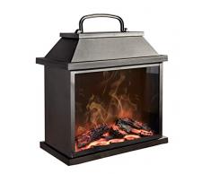 FRANK FLECHTWAREN LED-Tischkamin mit faszinierendem Feuer-Leuchteffekt (mit Batterien oder USB-Kabel)