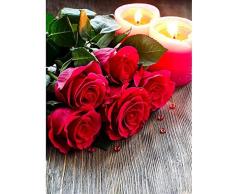 WCYYT DIY 5D Diamond Painting Mosaik Rosenkerze Stickerei Stressabbau Puzzlespiel Für Erwachsene Und Kinder Hause Wanddekoration