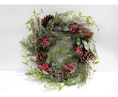 Ziegler künstlicher Weihnachtskranz Adventskranz Tannenkranz Beeren Zapfen 45 cm 3018561-00 G5