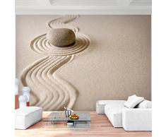 Fototapete Sand Garten Vlies Wand Tapete Wohnzimmer Schlafzimmer Büro Flur Dekoration Wandbilder XXL Moderne Wanddeko - 100% MADE IN GERMANY - Beige Stein Feng Shui Runa Tapeten 9059010a
