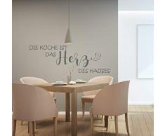 Wandtattoo AA622 Die Küche ist das Herz des Hauses Wand Aufkleber Spruch