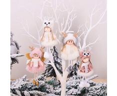 ZHAOZX niedliches Engelmädchen-Plüsch-Puppe, Weihnachtsbaum, hängende Ornamente, Fensterdekoration, Spielzeug