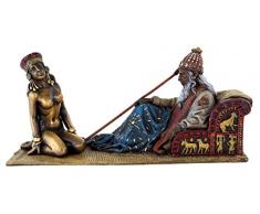 Erotische Araber - Wiener Bronze - Erotika - Sklavenmeister mit nackter Sklavin - handbemalte Bronzefigur - Orientale - Erotik Akt - Dekofigur - Vienna - Erotische Kunst