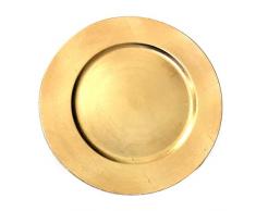 Dekowelten Platzteller Dekoteller Event Teller Unterteller Gold - farbend 33cm Kunststoff