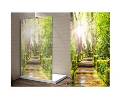 Interfoil Sichtschutz für die Duschabtrennung, Sichtschutz Dusche, hochwertiger Druck auf Glasdekor -Folie in Sandstrahl -Optik mit satinierten Oberfläche