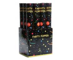 12 Stück Größe L Konfetti Kanonen je 40 cm Konfetti Shooter ca. 4 - 5 Meter Schussweite, Konfettikanone