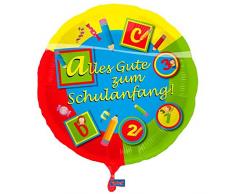 Folat Luftballon Schulanfang bunt, Folien-Ballon, 46cm