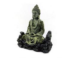 Yajiun Deko-Figur für Aquarium, Kunstharz, Antike Buddha-Figur, 14 x 7 x 17,5 cm