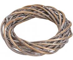 matches21 Weiden Holz Kranz Deko Holzkranz aus gebündelten Weidenzweigen Dekokranz Natur braun zum Dekorieren - Ø 25x5 cm