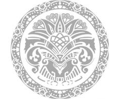 WANDTATTOO / Wandsticker w277 Ornament, Orient Wandaufkleber 96x95 cm Glasdekor silber fein