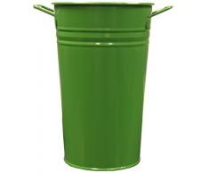 HiT 8300E SA Emaillierte verzinkte Stahlvase, 17,8 x 30,5 cm, salbeifarben