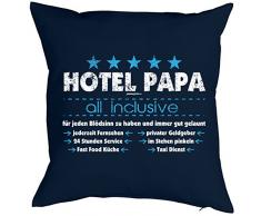 cooles Geschenk für Papa bedrucktes Kissen mit Füllung - Hotel Papa - Geburtstag Vatertag Weihnachten Geschenkidee