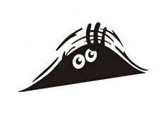 joyliveCY Sp?hen Lustige Monster Auto Auto Wand Fenster Aufkleber Grafik Vinylauto Abziehbild Auto Aufkleber Zubeh?r