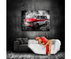 Trabant Rot Kunstdruck Kunstdruck LeinwandBild 100x70cm / Leinwandbild fertig auf Keilrahmen - Kunstdrucke, Nr.3564210 Leinwandbilder,bilder, Poster, Gemälde, Pop Art Deko Kunst Bilder
