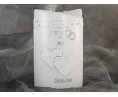 Hochzeitskerze Kerze zur Hochzeit Traukerze Trauung Sonderform 16511